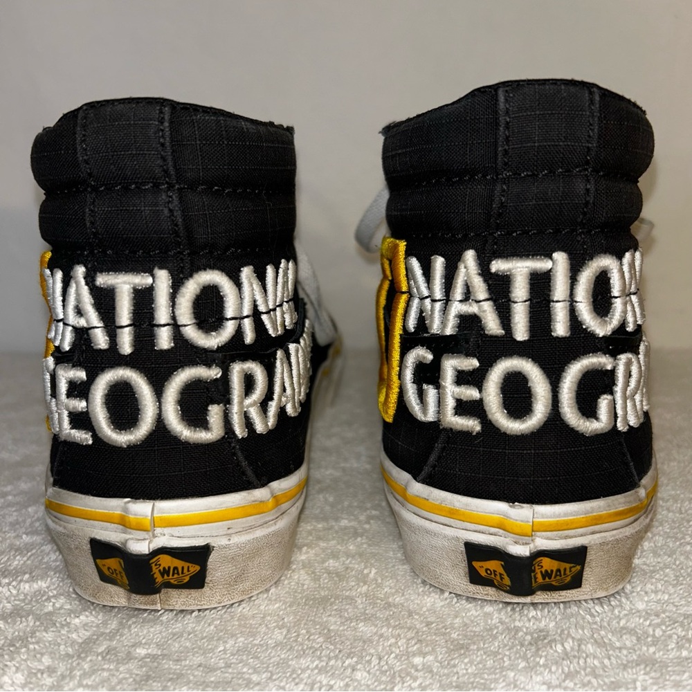 National Geographic x Vans Sk8-Hi - Unisex Men's 7/Women's 8.5 Black & Yellow - Picture 4 of 15